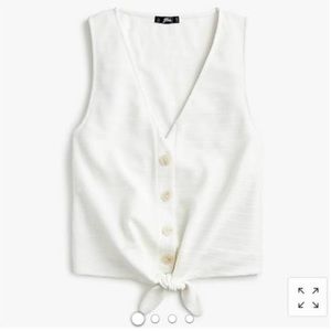 J. Crew tie-front top